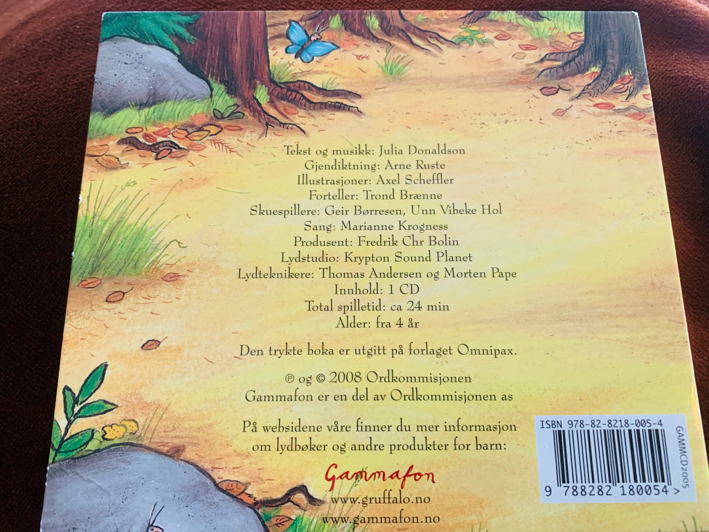 Gruffalo. Lydbok på CD. Ny i plast!
