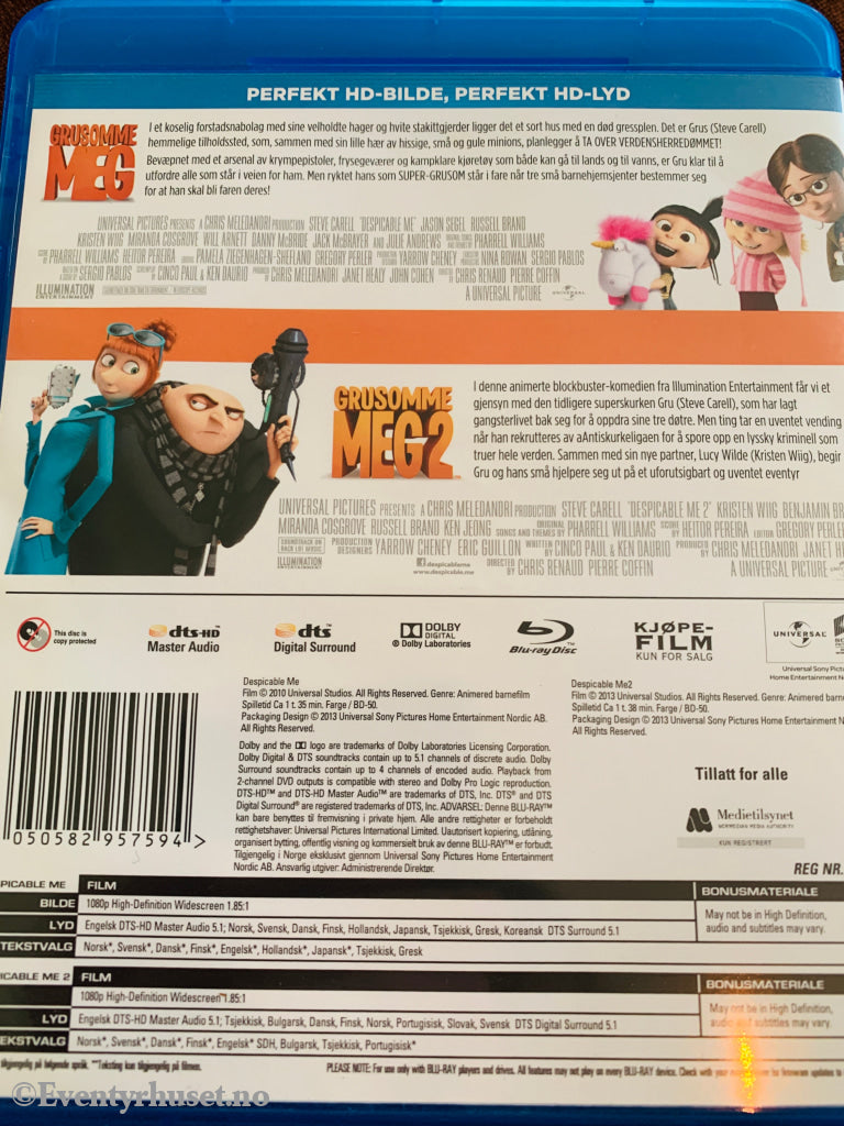 Grusomme Meg 1&2. Blu-Ray samleboks. Blu-ray Disc