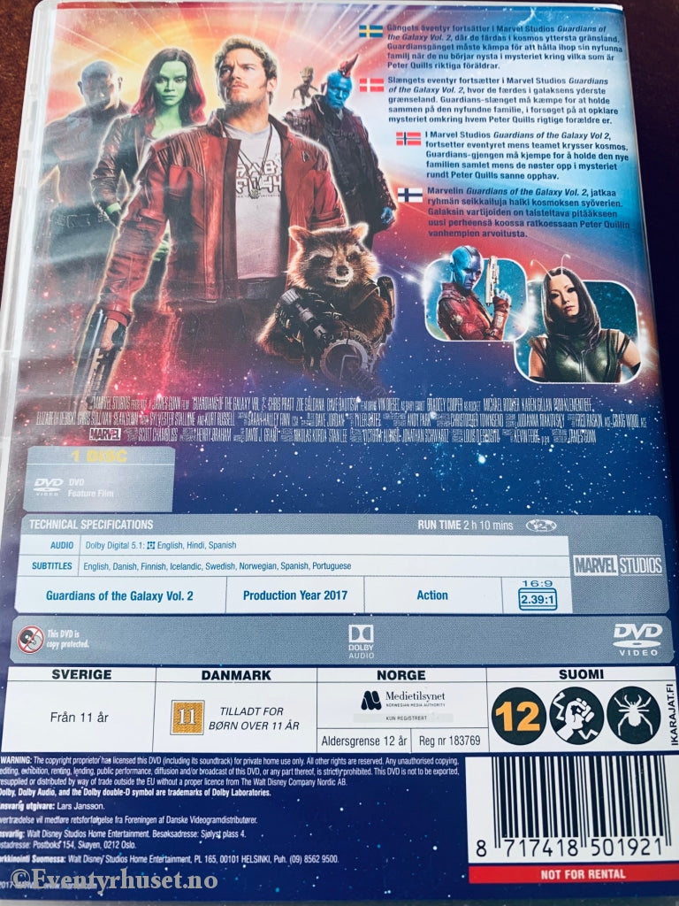 Guardians Of The Galaxy. Vol. 2. Dvd. Dvd