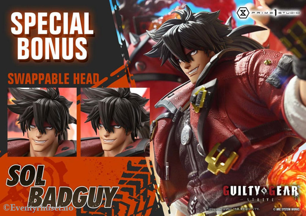 Guilty Gear Strive Ultimate Premium Masterline Series Statue 1/4 Sol Badguy Bonus Version 82 cm Collectibles