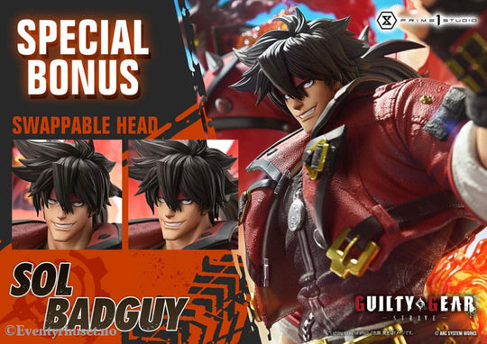 Guilty Gear Strive Ultimate Premium Masterline Series Statue 1/4 Sol Badguy Bonus Version 82 cm Collectibles
