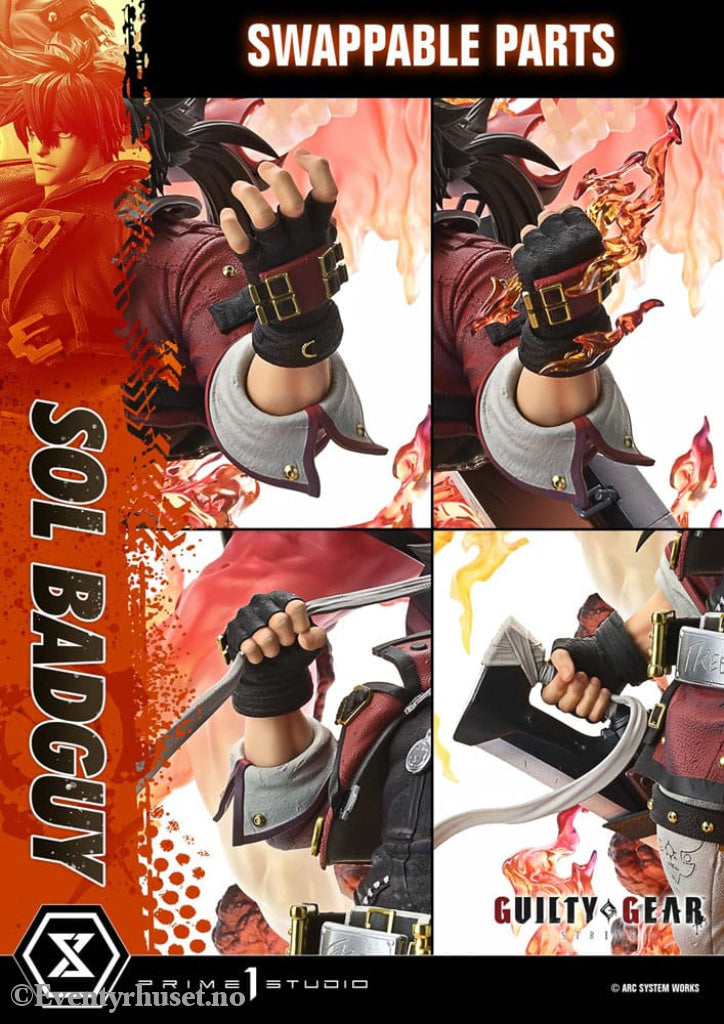 Guilty Gear Strive Ultimate Premium Masterline Series Statue 1/4 Sol Badguy Bonus Version 82 cm Collectibles