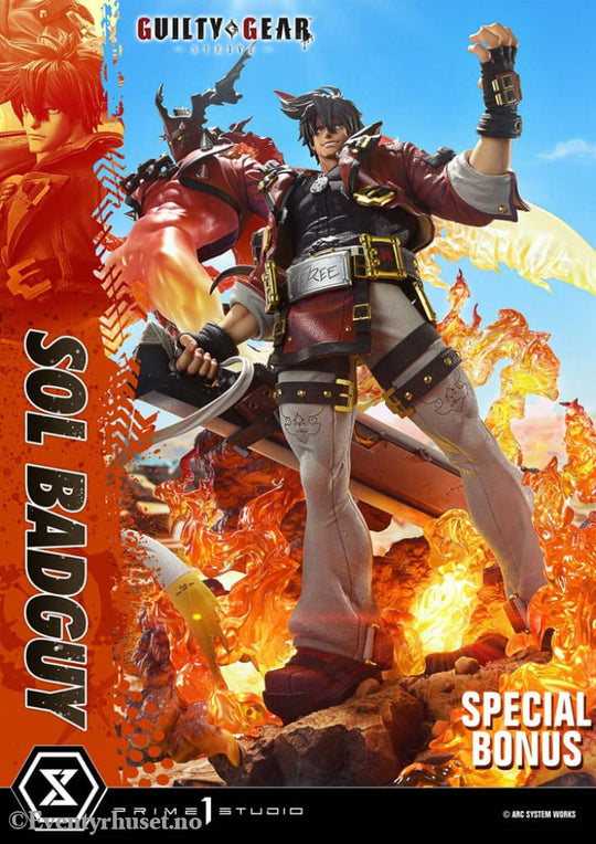 Guilty Gear Strive Ultimate Premium Masterline Series Statue 1/4 Sol Badguy Bonus Version 82 cm Collectibles