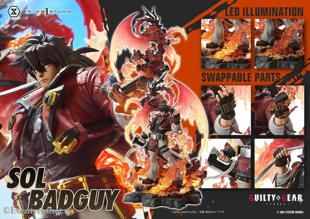Guilty Gear Strive Ultimate Premium Masterline Series Statue 1/4 Sol Badguy Bonus Version 82 cm Collectibles