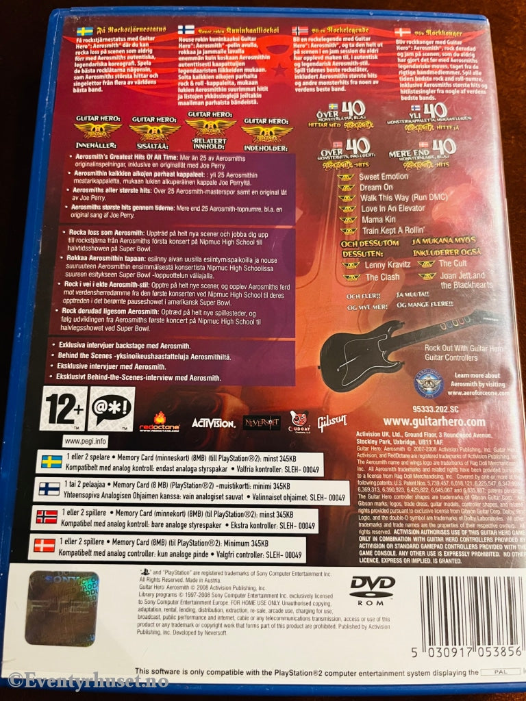 Guitar Hero Aerosmith. Ps2. Ps2