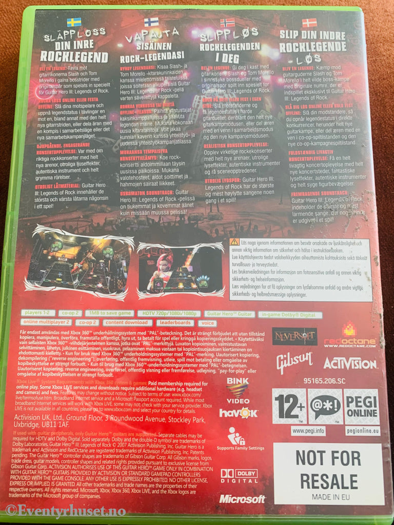 Guitar Hero Iii Legends Of Rock. Xbox 360. 360