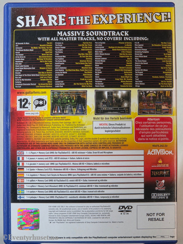 Guitar Hero: World Tour . PS2.