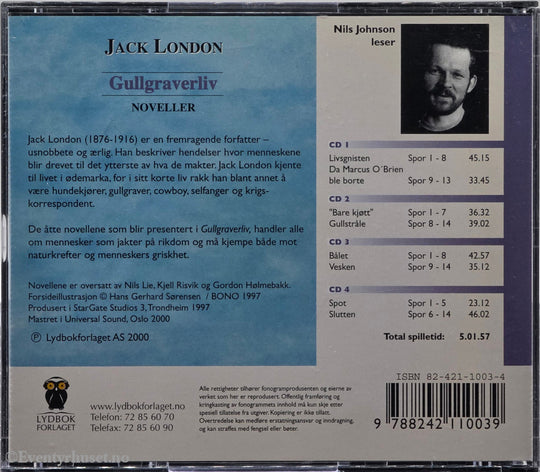 Gullgraverliv – Jack London. 2001. Lydbok på CD.