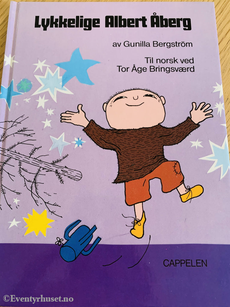 Gunilla Bergström. 1985/01. Lykkelige Albert Åberg. Fortelling