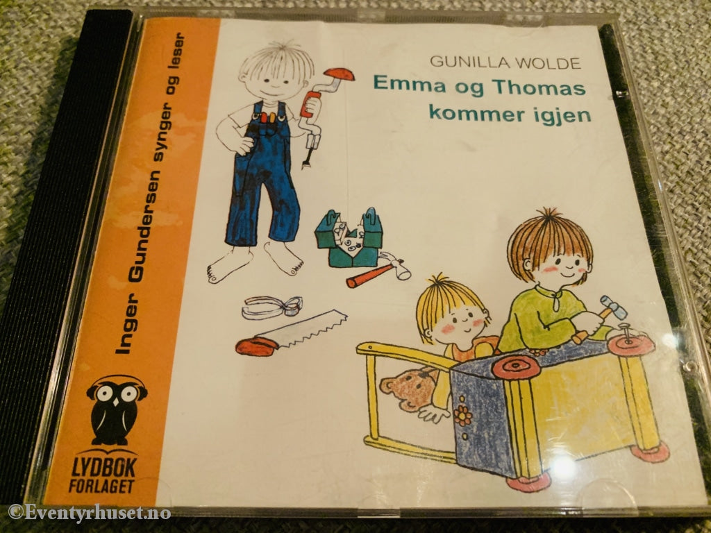 Gunilla Wolde. 2004. Emma Og Thomas Kommer Igjen. Lydbok På Cd.