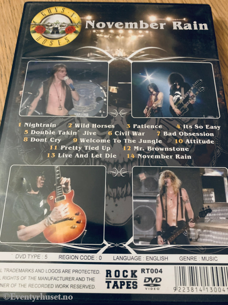 Guns N' Roses – November Rain Live on Stage. DVD.