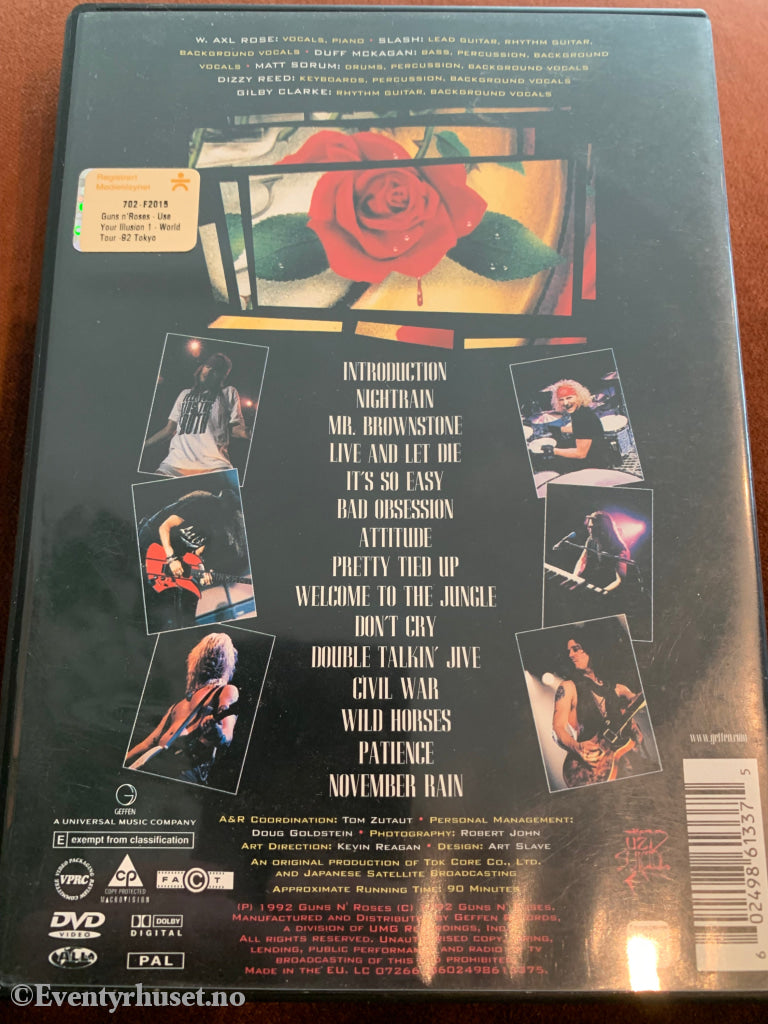 Guns N’ Roses - Use Your Illusion I. 1992. Dvd. Dvd