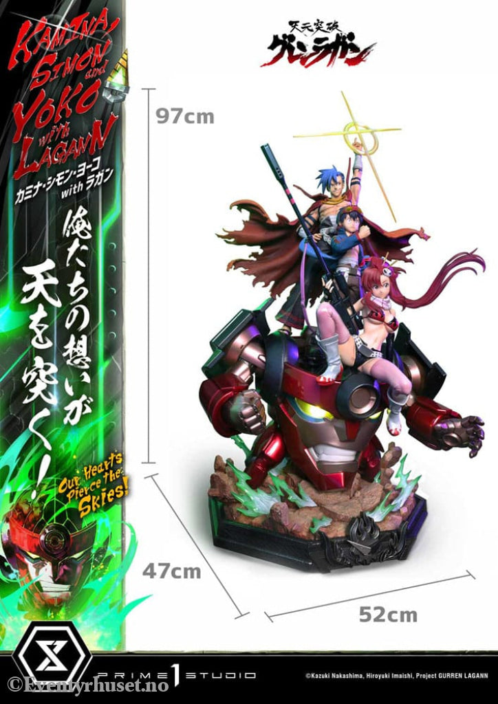 Gurren Lagann Ultimate Premium Masterline Series Statue 1/4 Kamina Simon & Yoko with Lagann 97 cm Manga & Anime