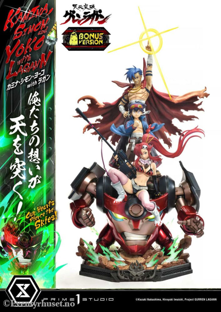 Gurren Lagann Ultimate Premium Masterline Series Statue 1/4 Kamina Simon & Yoko with Lagann Deluxe Bonus Version 97 cm