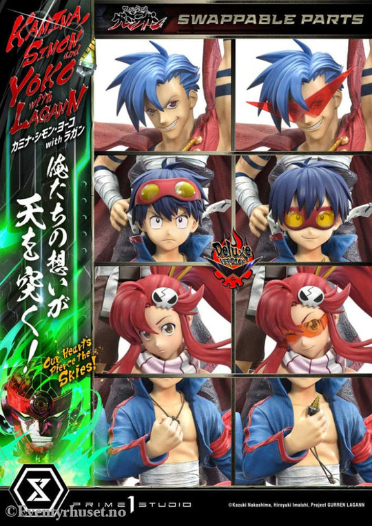 Gurren Lagann Ultimate Premium Masterline Series Statue 1/4 Kamina Simon & Yoko with Lagann Deluxe Version 97 cm Manga