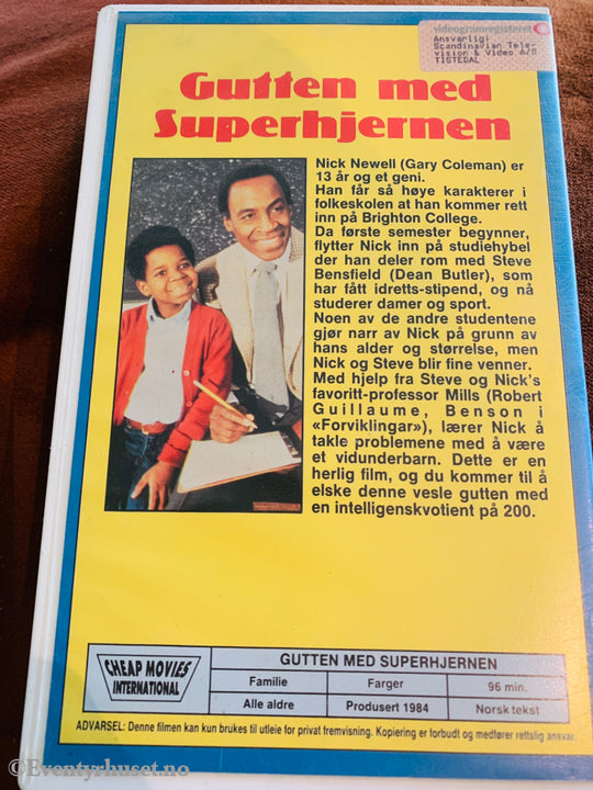 Gutten med Superhjernen (1987). VHS Big Box.