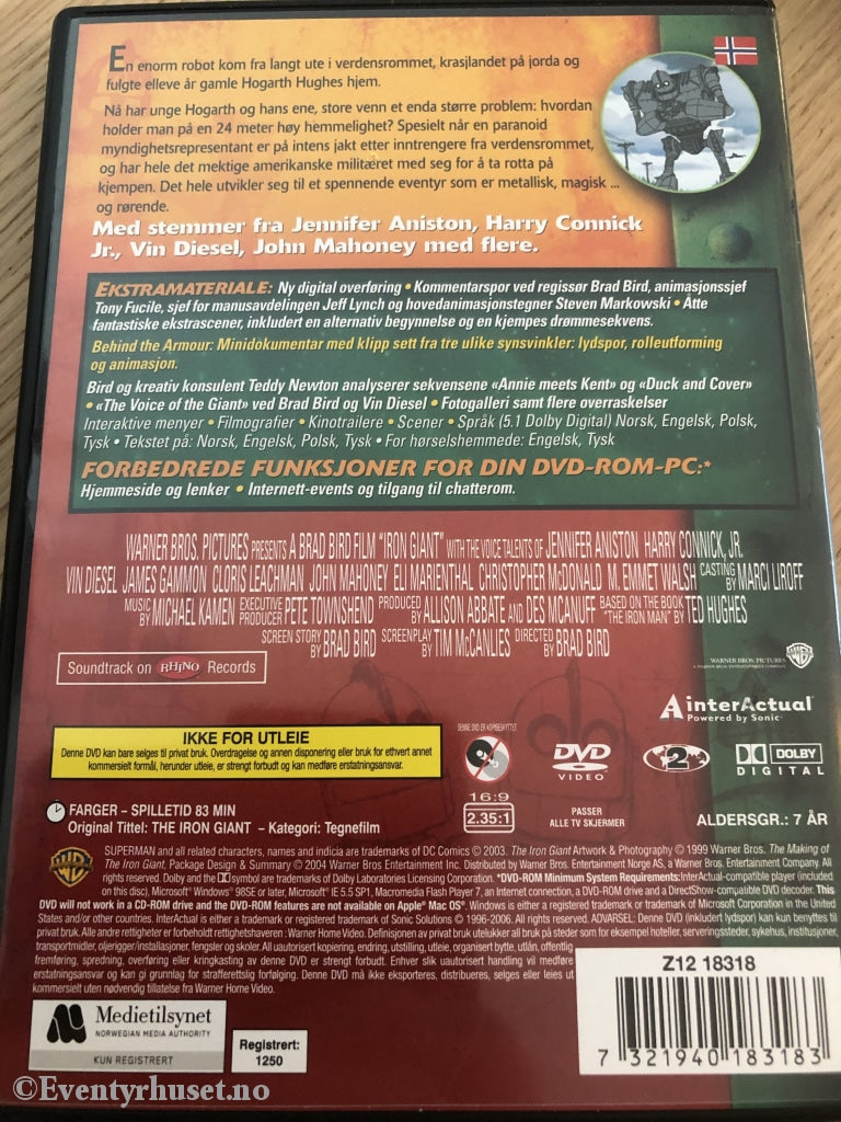 Gutten Og Jernkjempen. 2004. Dvd. Dvd