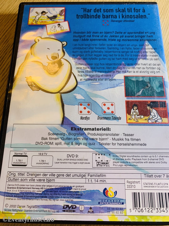 Gutten Som Ville Være Bjørn. 2002. Dvd. Dvd