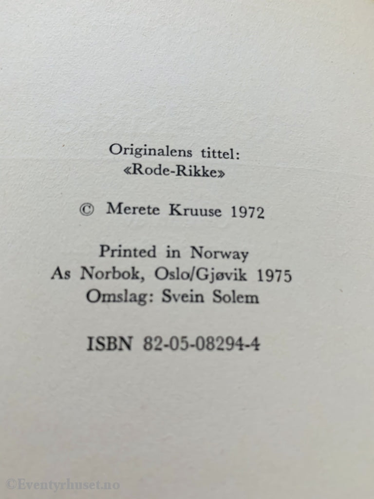 Gyldendals Gode (Gg): Merete Kruuse. 1975. Rote-Rikke. Fortelling