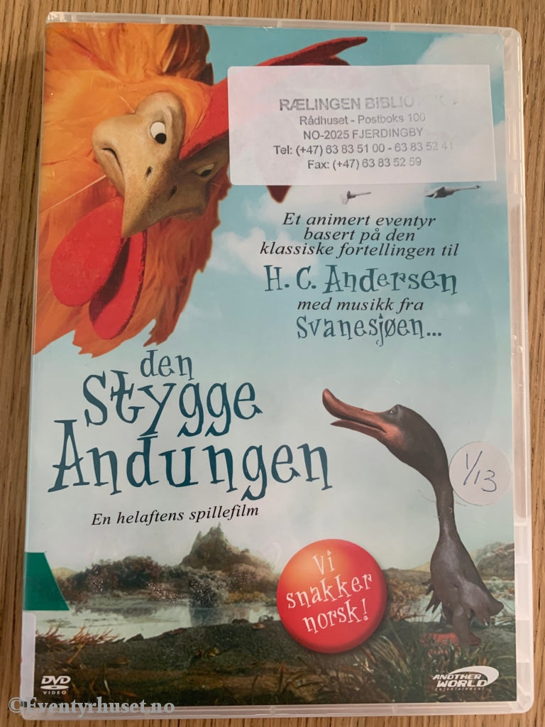 H. C. Andersen. Den Stygge Andungen. Dvd Leiefilm.