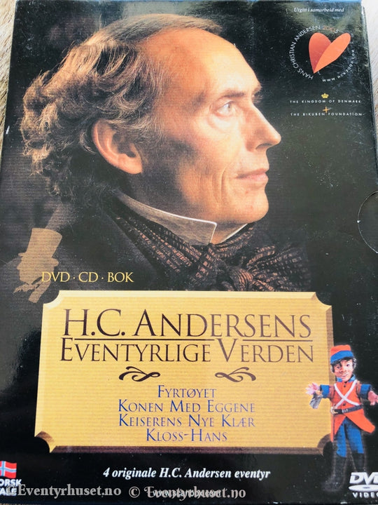 H. C. Andersen. Eventyrlige Verden. Fyrtøyet Mfl. Dvd - Cd Bok.