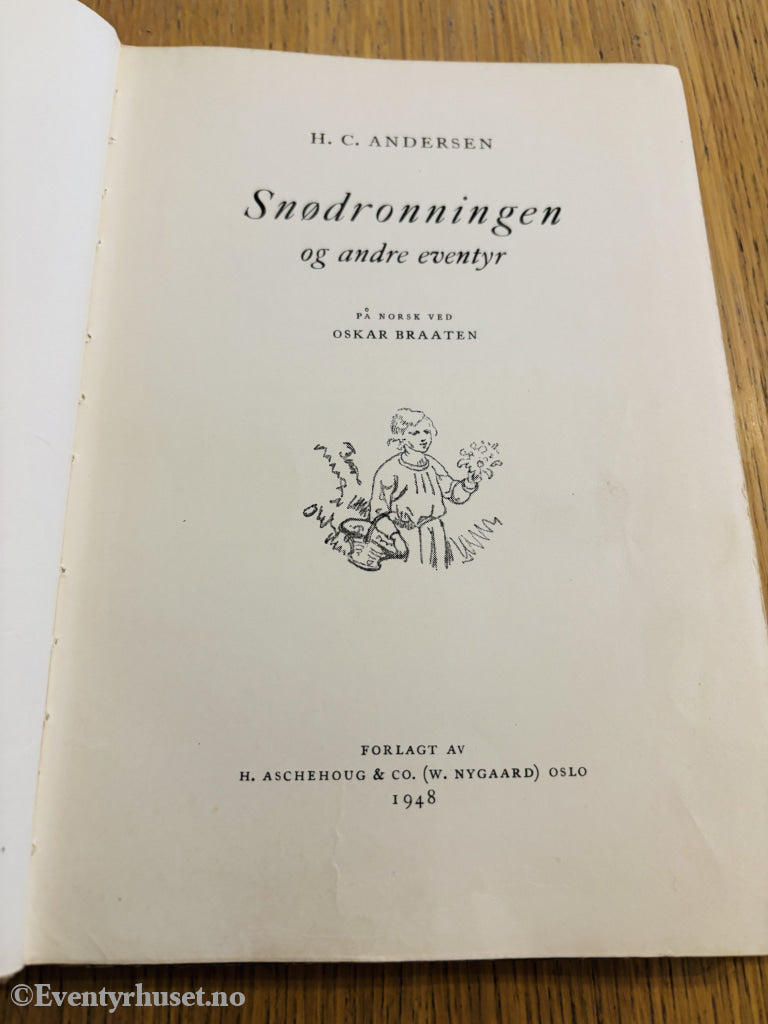 H. C. Andersen. Snødronningen og andre eventyr. Bok.
