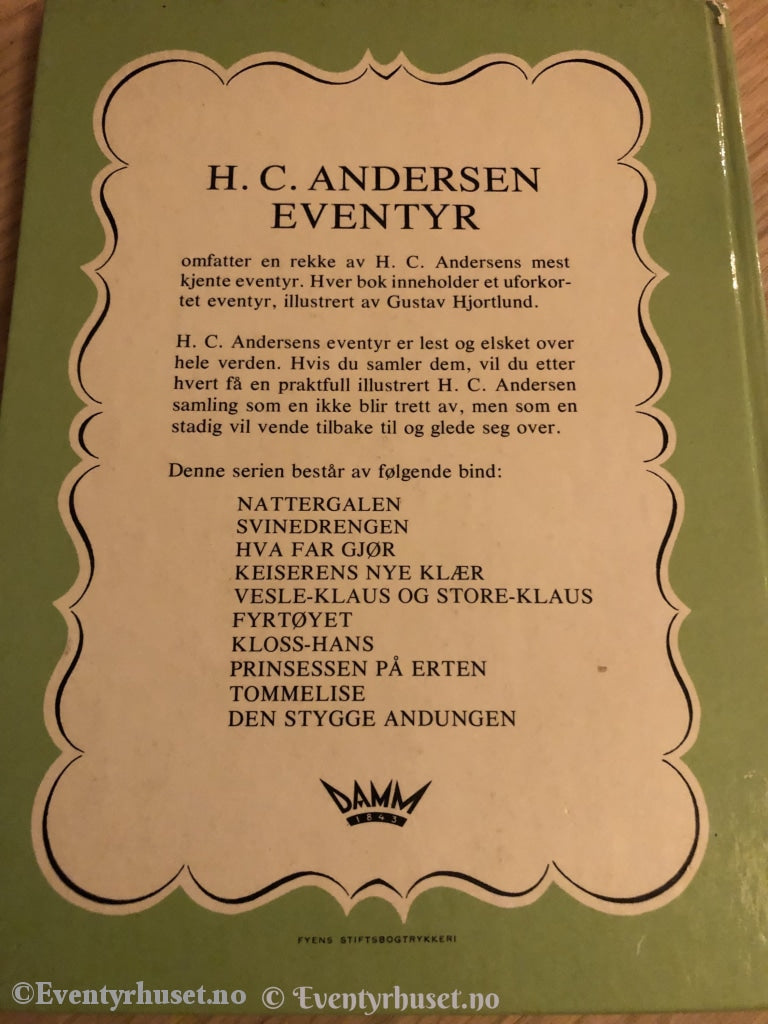 H. C. Andersen. Ukjent År. Svinedrengen. Eventyrbok