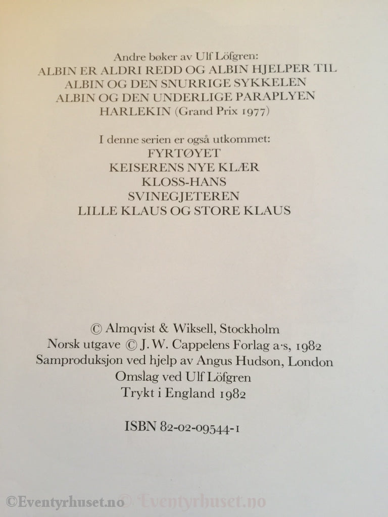H. C. Andersen. 1982. Det Far Gjør Er Alltid Det Rette. Eventyrbok