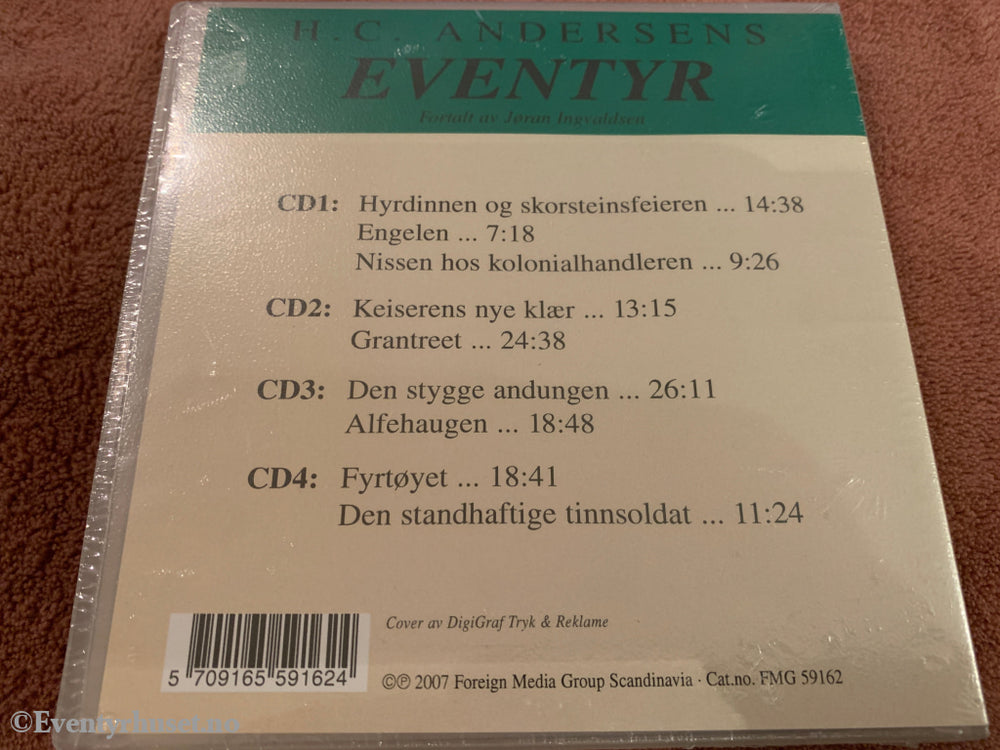 H.C. Andersens eventyr. Lydbok på CD. Ny i plast!