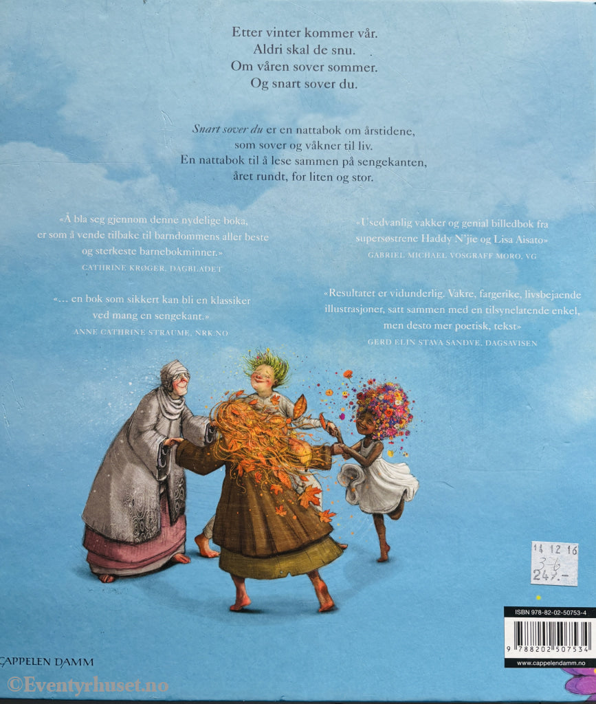 Haddy Njie og Lisa Aisato. Snart sover du – Et års god natt. 2016. Barnebok.