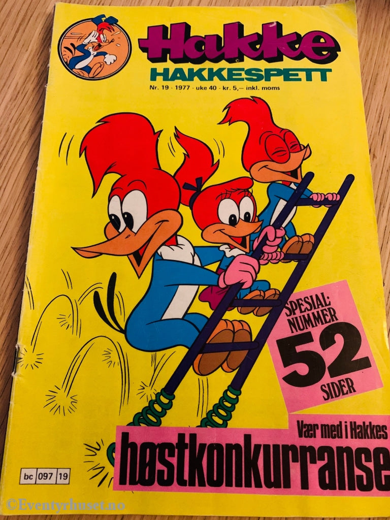 Hakke Hakkespett. 1977/19. Tegneserieblad