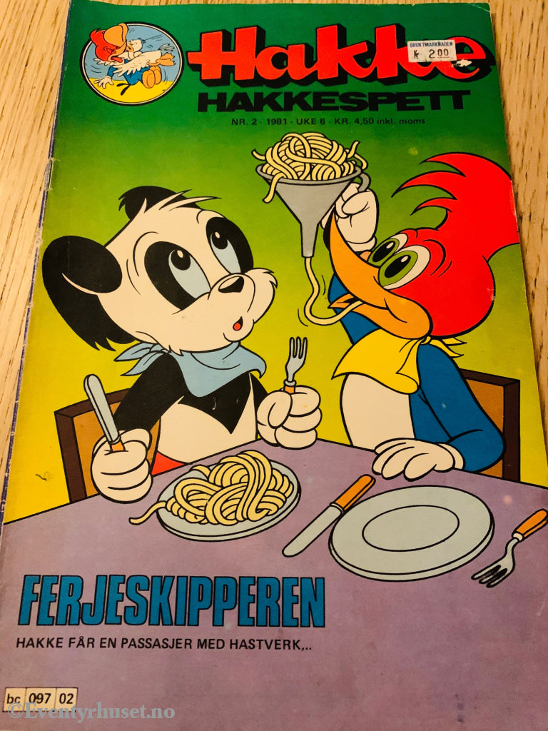 Hakke Hakkespett. 1981/02. Tegneserieblad