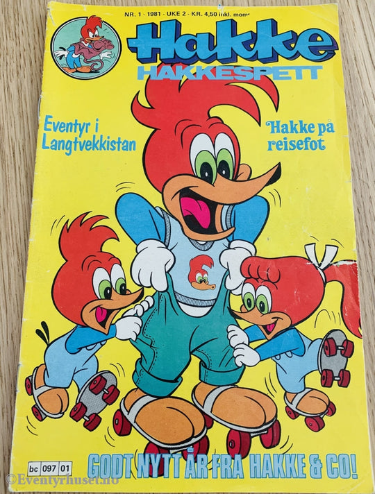 Hakke Hakkespett. 01/1981. Tegneserieblad