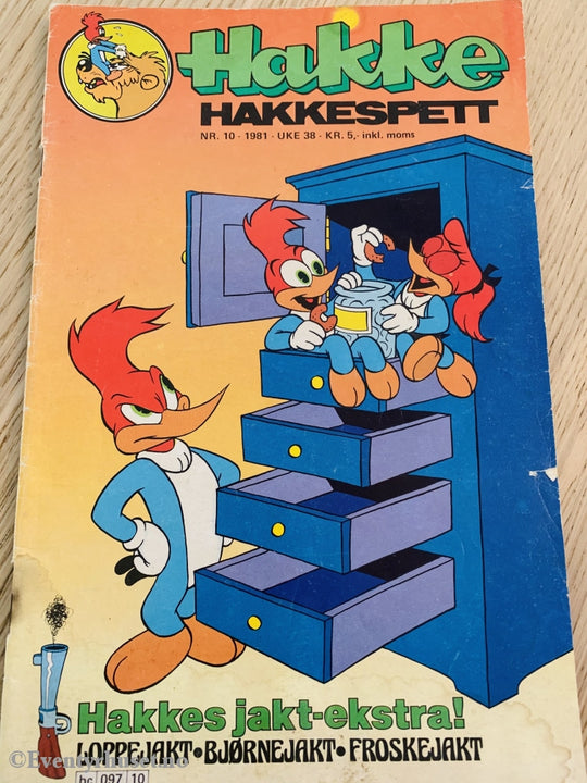 Hakke Hakkespett. 10/1981. Tegneserieblad