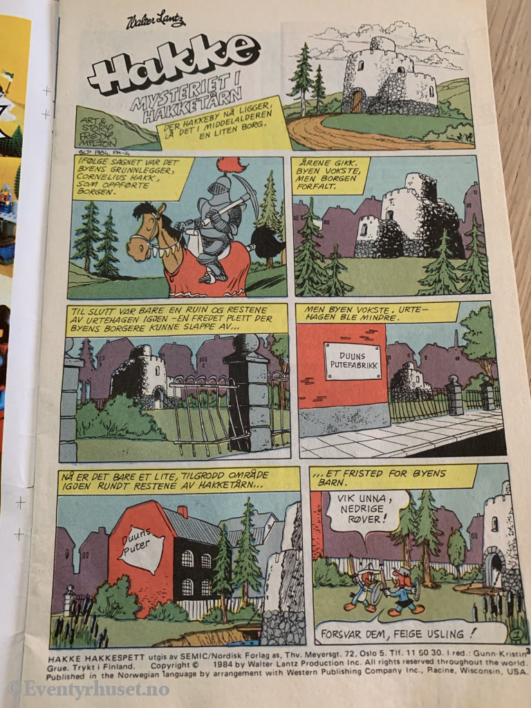 Hakke Hakkespett. 5/1984. Tegneserieblad