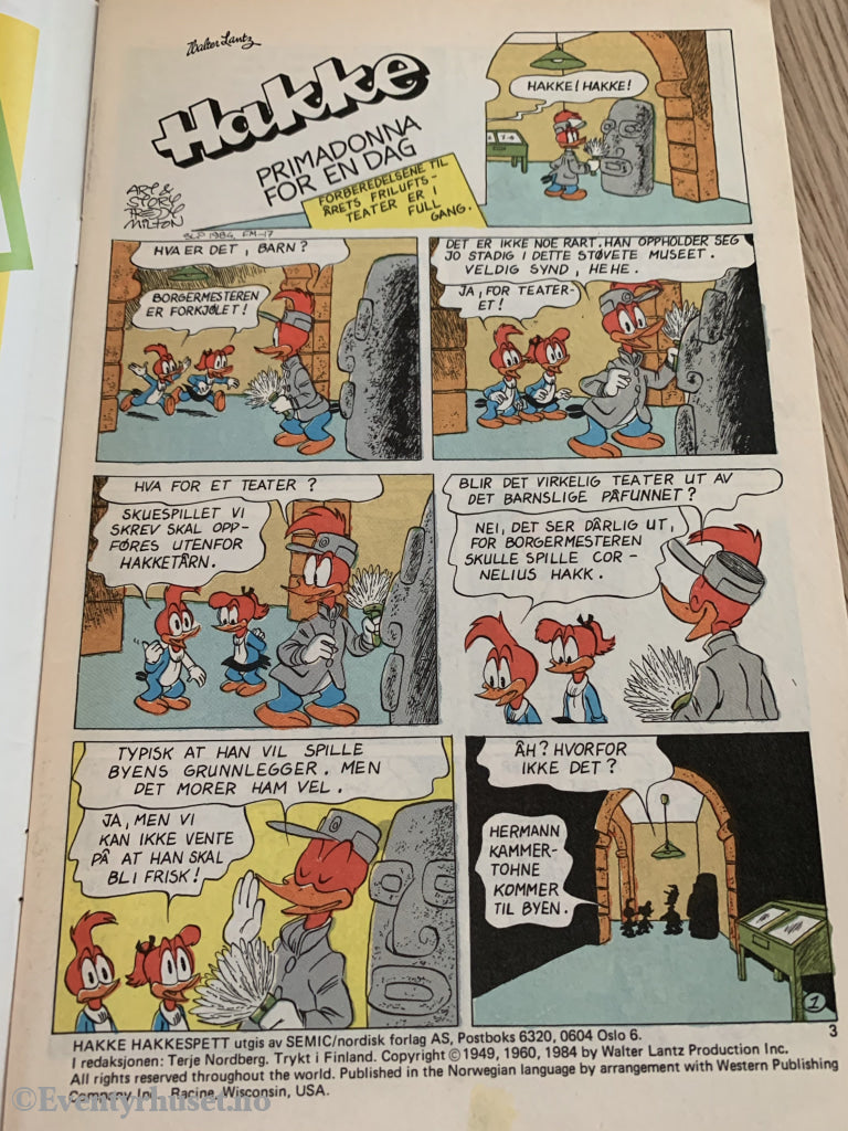 Hakke Hakkespett. 13/1984. Tegneserieblad