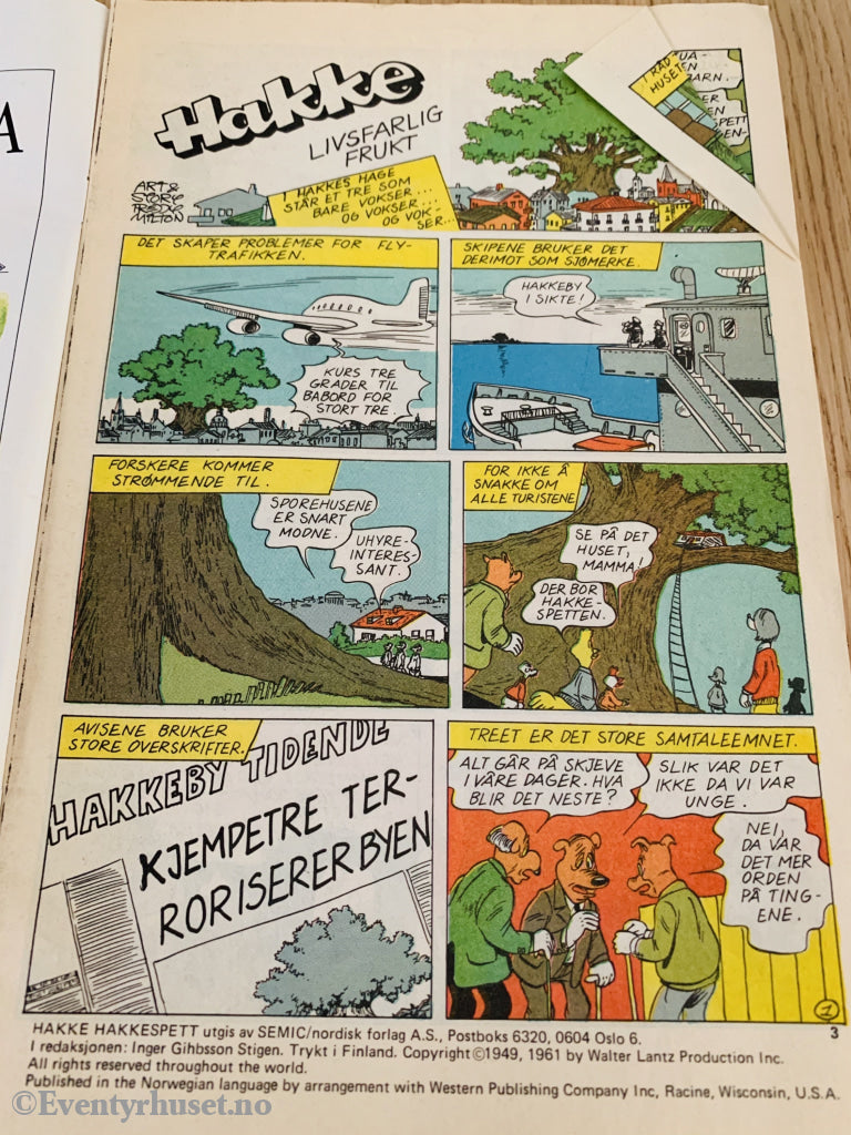 Hakke Hakkespett. 1985/05. Tegneserieblad