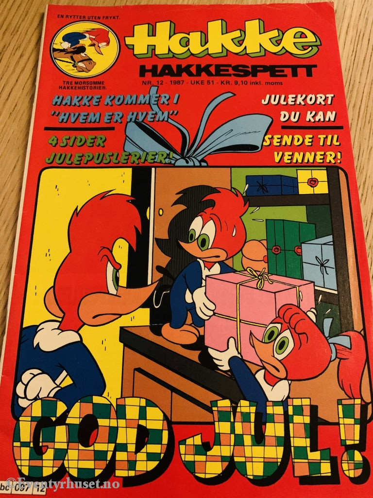 Hakke Hakkespett. 1987/12. Tegneserieblad