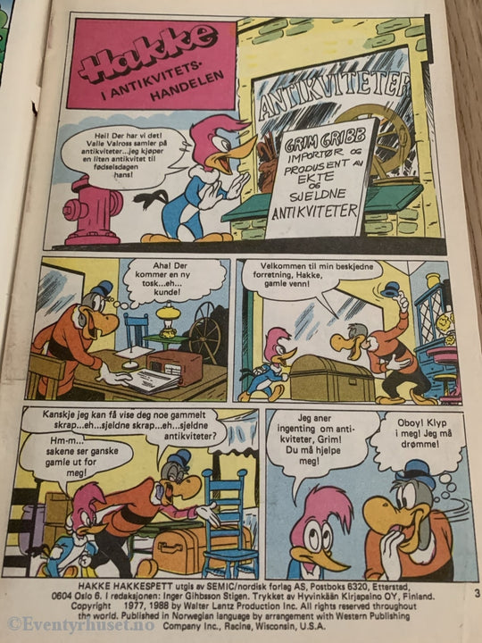 Hakke Hakkespett. 1988/04. Tegneserieblad