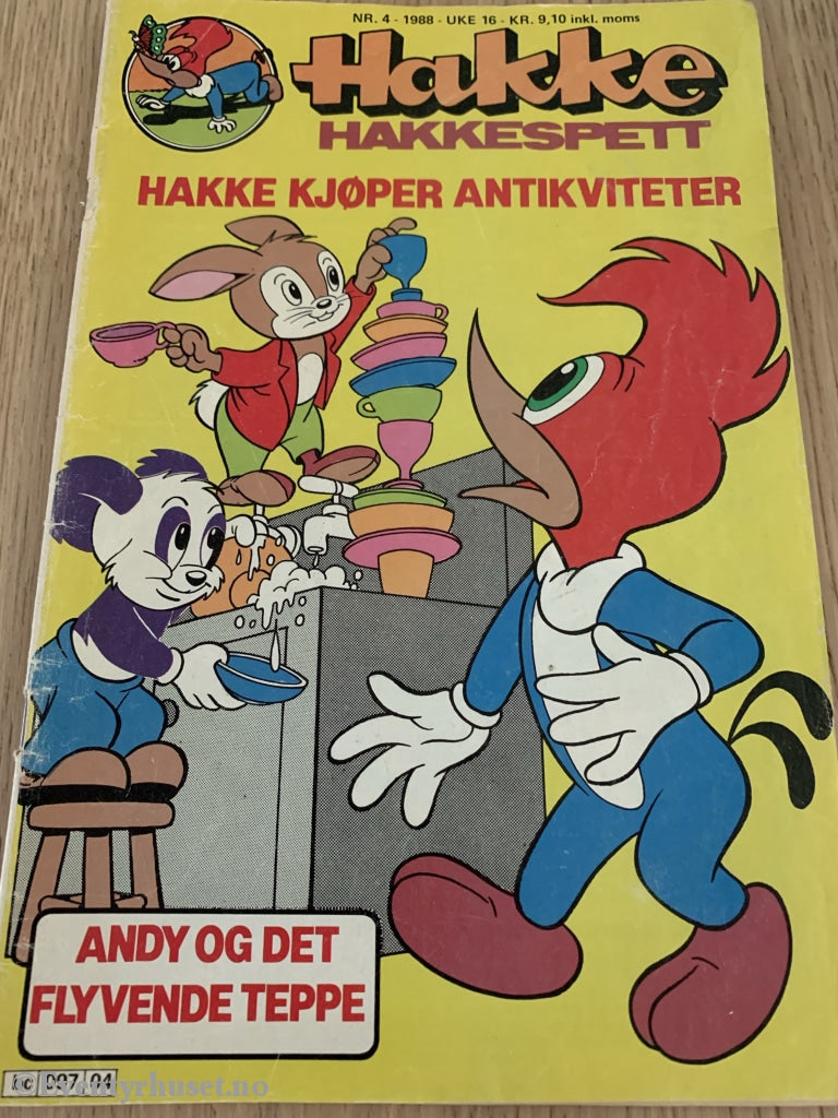 Hakke Hakkespett. 1988/04. Tegneserieblad