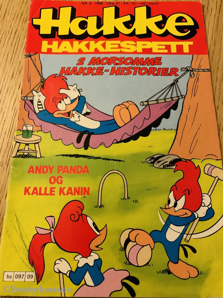 Hakke Hakkespett. 1989/09. Tegneserieblad