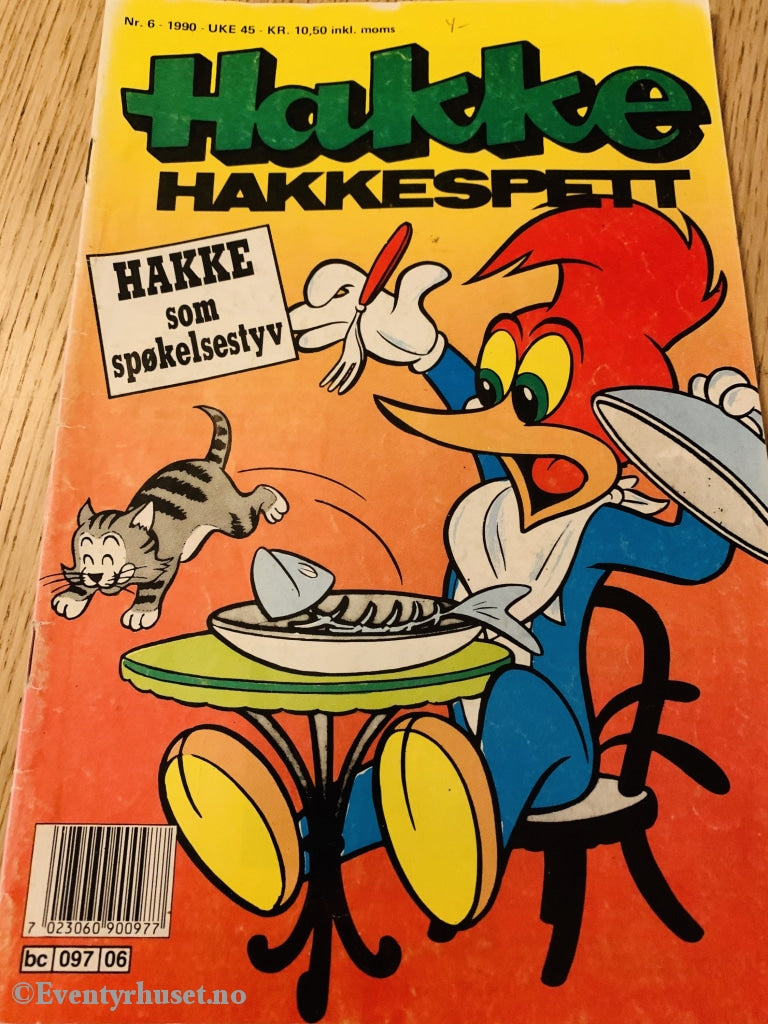 Hakke Hakkespett. 1990/06. Tegneserieblad