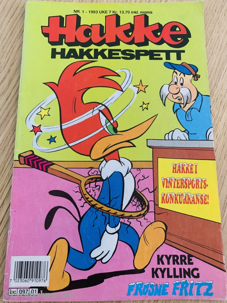 Hakke Hakkespett. 1/1993. Tegneserieblad