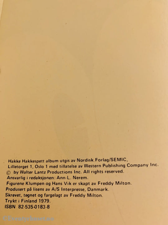 Hakke Hakkespett Album. 1979. Tegneseriealbum
