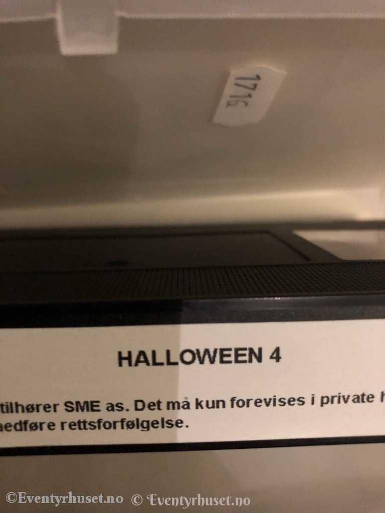 Halloween 4. The Return Of Michael Myers. 1988. Vhs. Vhs