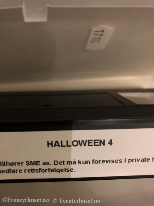 Halloween 4. The Return Of Michael Myers. 1988. Vhs. Vhs