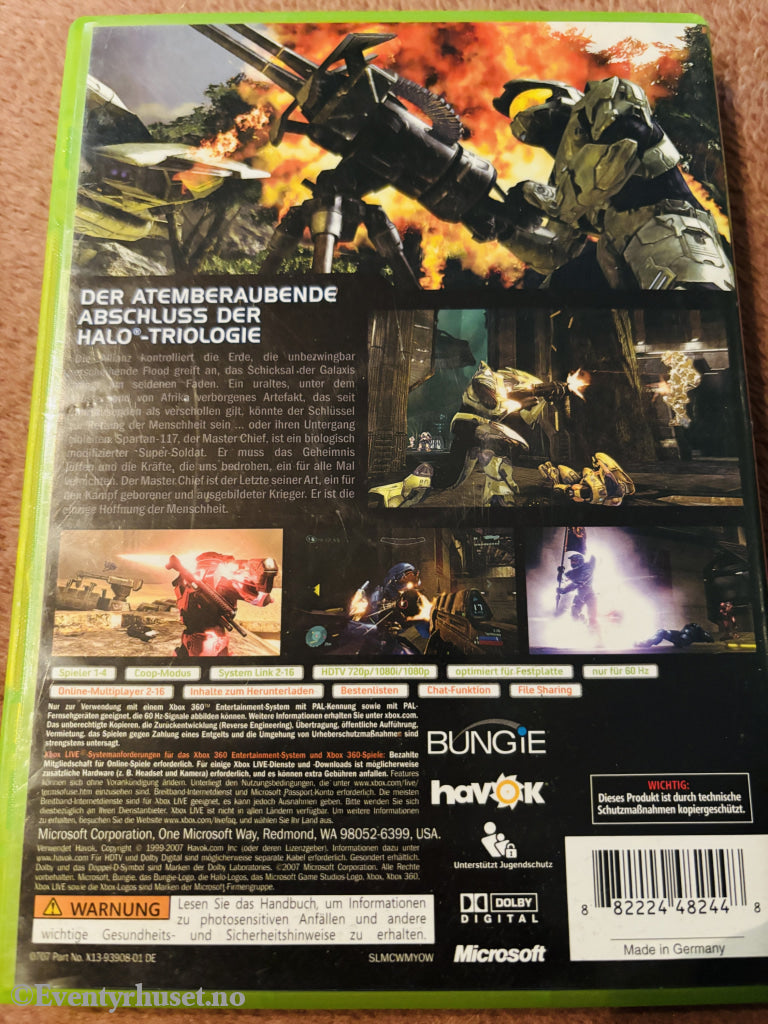 Halo 3 (tysk utgave). Xbox 360.