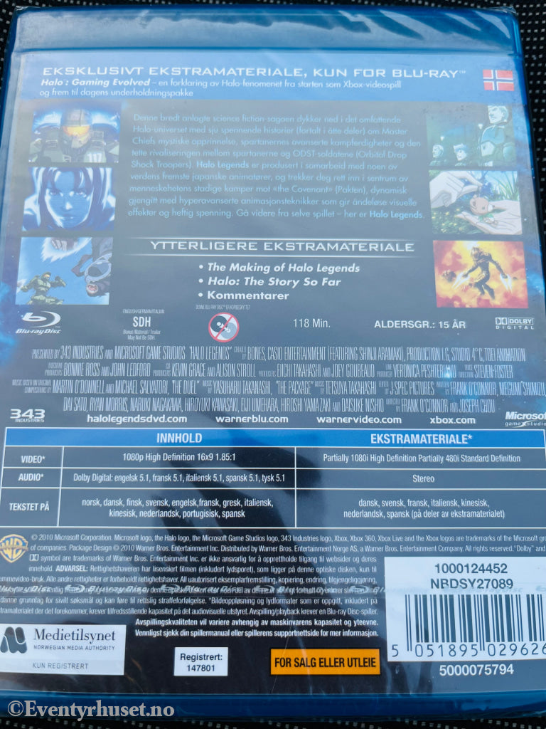Halo Legends. Blu Ray. Ny I Plast! Blu-Ray Disc