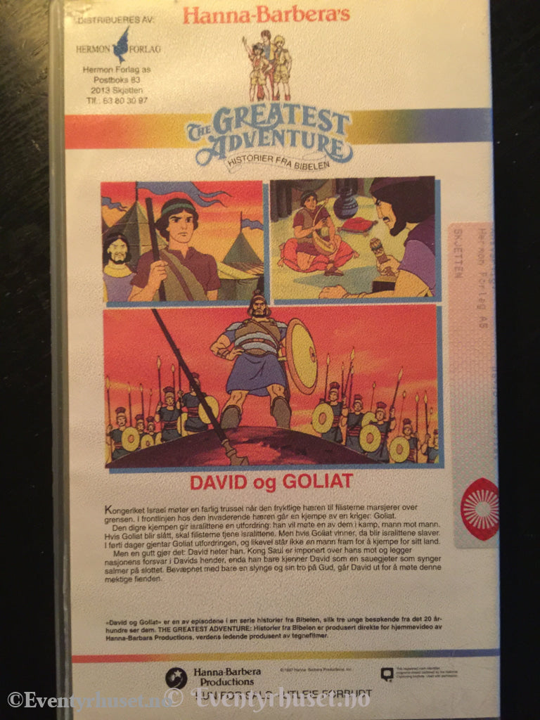 Hanna-Barbera´s Historier Fra Bibelen: David Og Goliat. Vhs. Vhs
