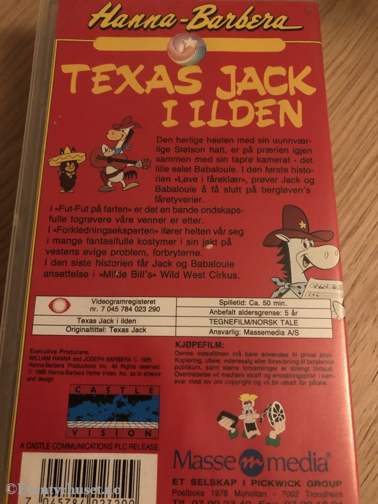 Hanna-Barbera. Texas Jack I Ilden. Vhs. Vhs